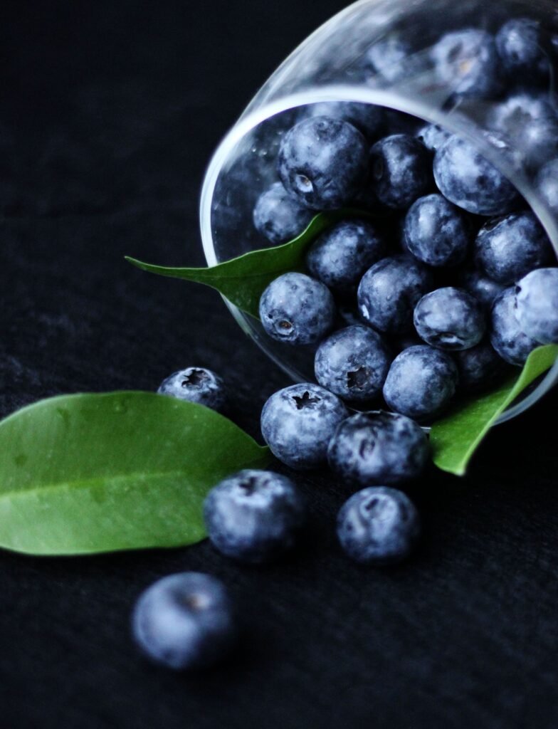Blaubeeren im Glas